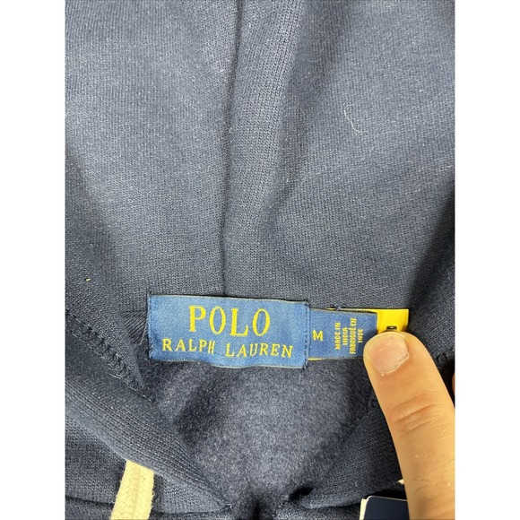 NWT Polo Ralph Lauren Lspohood M2 Hoodie Knit Navy Color Block Pullover Full Zip - Picture 5 of 13